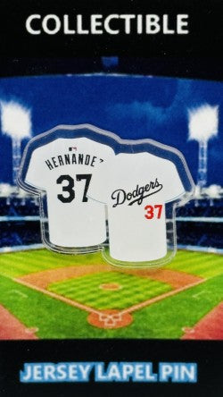 Los Angeles Dodgers Teoscar Hernandez Jersey Lapel Pin.