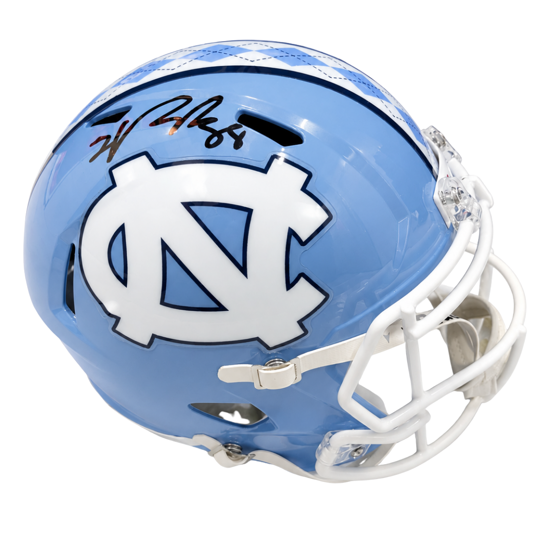 Hakeem Nicks Autographed UNC Replica Football Helmet