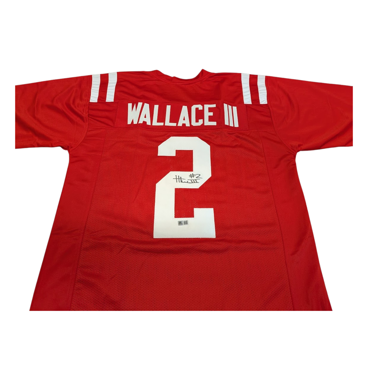 Harrison Wallace III Autographed Ole Miss Red Custom Jersey