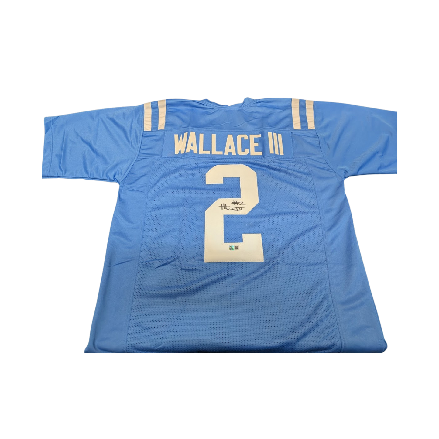 Harrison Wallace III Autographed Ole Miss Blue Custom Jersey