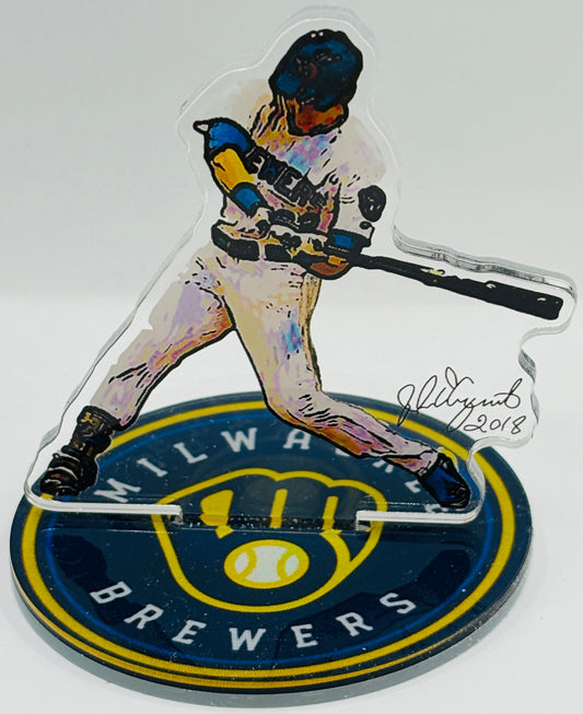 Milwaukee Brewers Christian Yelich Acrylic Action Figurine.