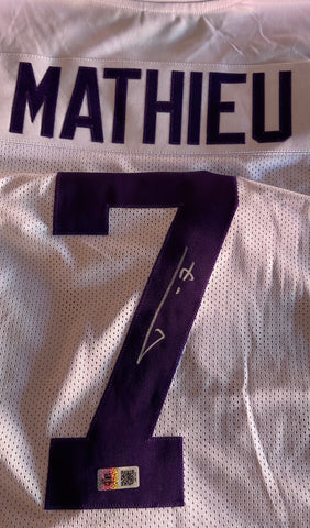 Tyrann Mathieu Autographed Custom White Louisiana State Jersey