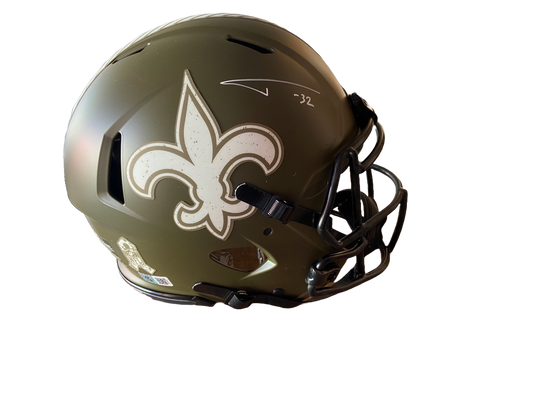 Tyrann Mathieu Autographed Saints Authentic Salute to Service Full Size Football Helmet