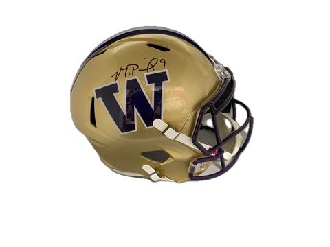 Michael Penix Jr. Autographed Washington Huskies Full-Size Replica Football Helmet