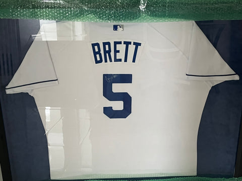 George Brett Framed Autographed Royals Jersey - Player's Closet Project