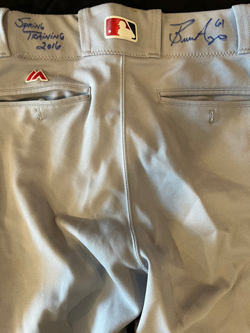 Bronson Arroyo Autographed Authentic Pants - Player's Closet Project