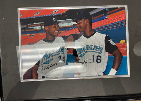 Edgar Renteria and Luis Castillo Autographed Framed Photo - Player's Closet Project