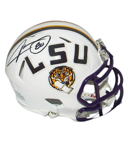 Jarvis Landry Autographed LSU White Mini Helmet - Beckett Authenticated