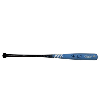 JJ Wetherholt Autographed Blue Game Model Marucci Bat