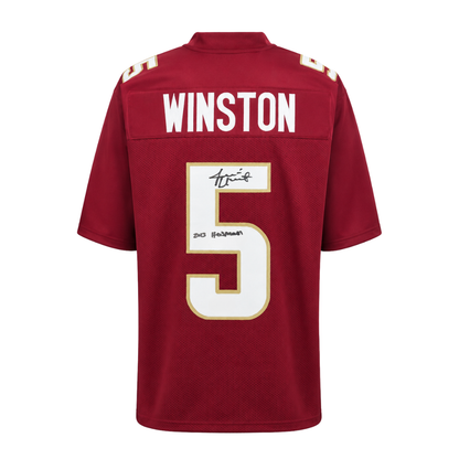 Jameis Winston Autographed "Heisman 2013" Maroon Custom Jersey
