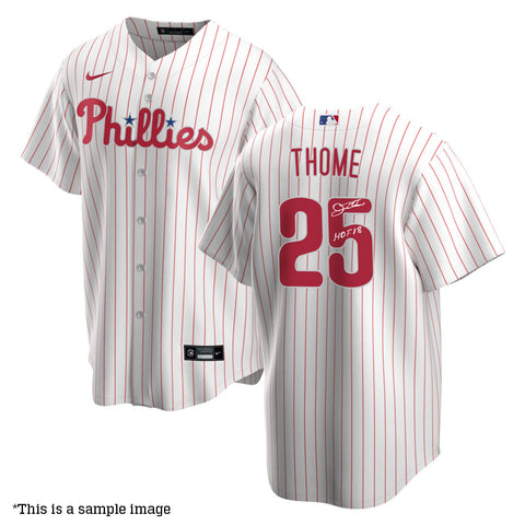 Jim Thome Autographed "HOF 18" Phillies Authentic White Jersey