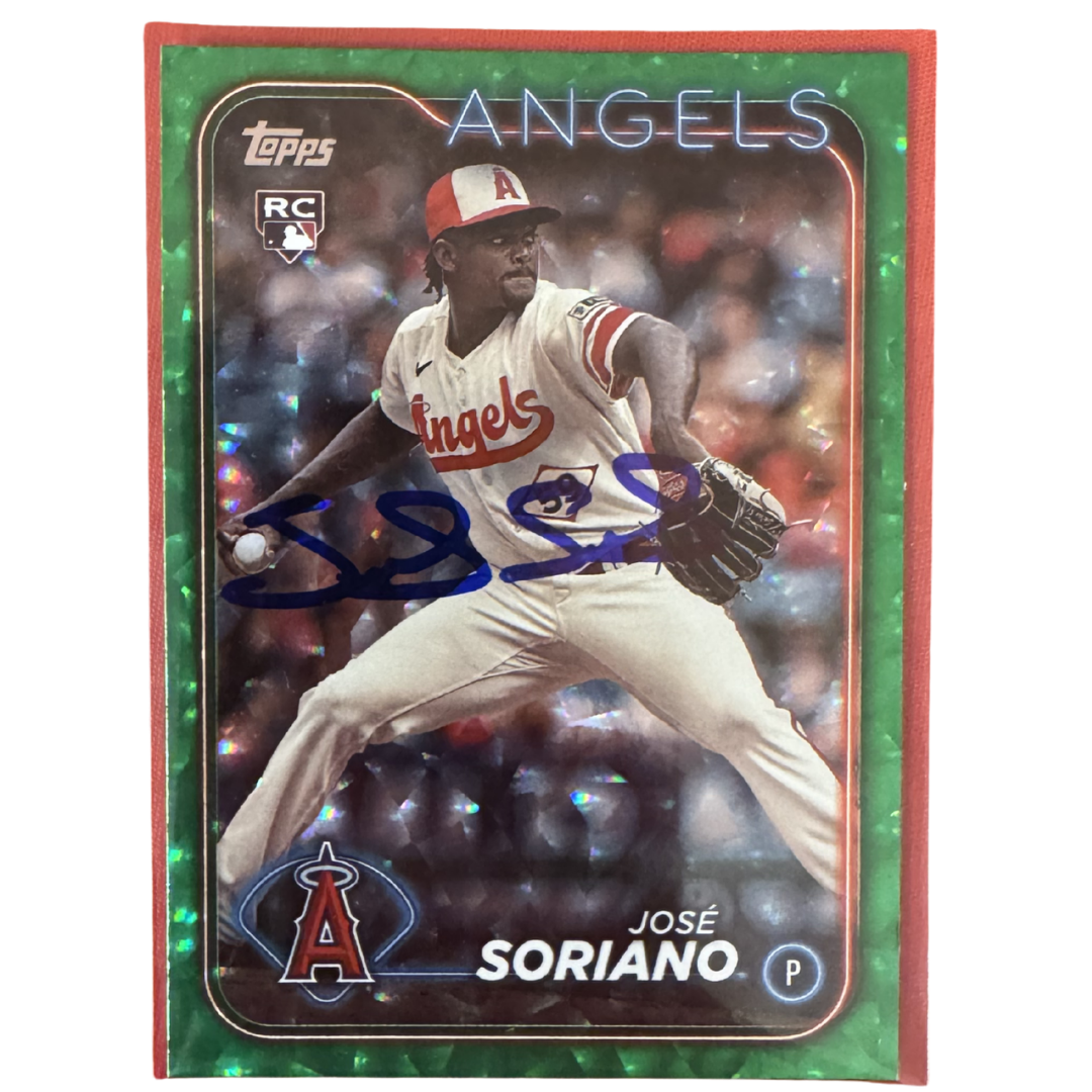 Jose Soriano Autographed Topps Rookie Chrome Refractor Baseball Card
