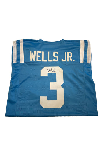 Antawane “Juice” Wells Jr. Autographed Powder Blue Custom Jersey