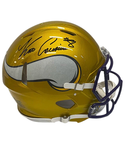 Kirk Cousins Autographed Minnesota Vikings Yellow Flash Riddell Speed Authentic Football Helmet