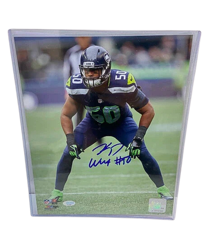 KJ Wright Autographed Seattle Seahawks 8x10