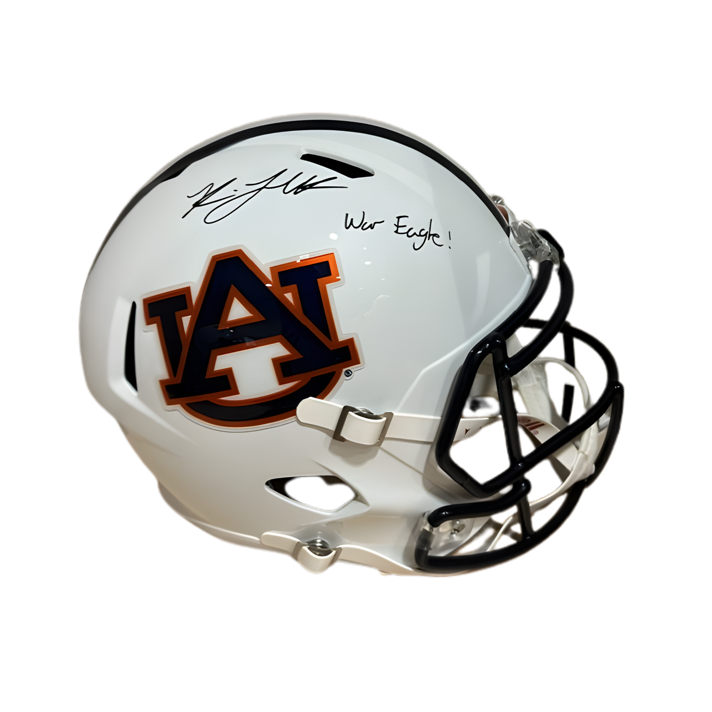 Keldric Faulk Autographed "War Eagle!" Auburn Replica Football Helmet