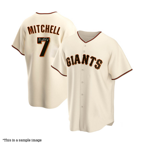 Kevin Mitchell Autographed Cream Giants Replica Jersey