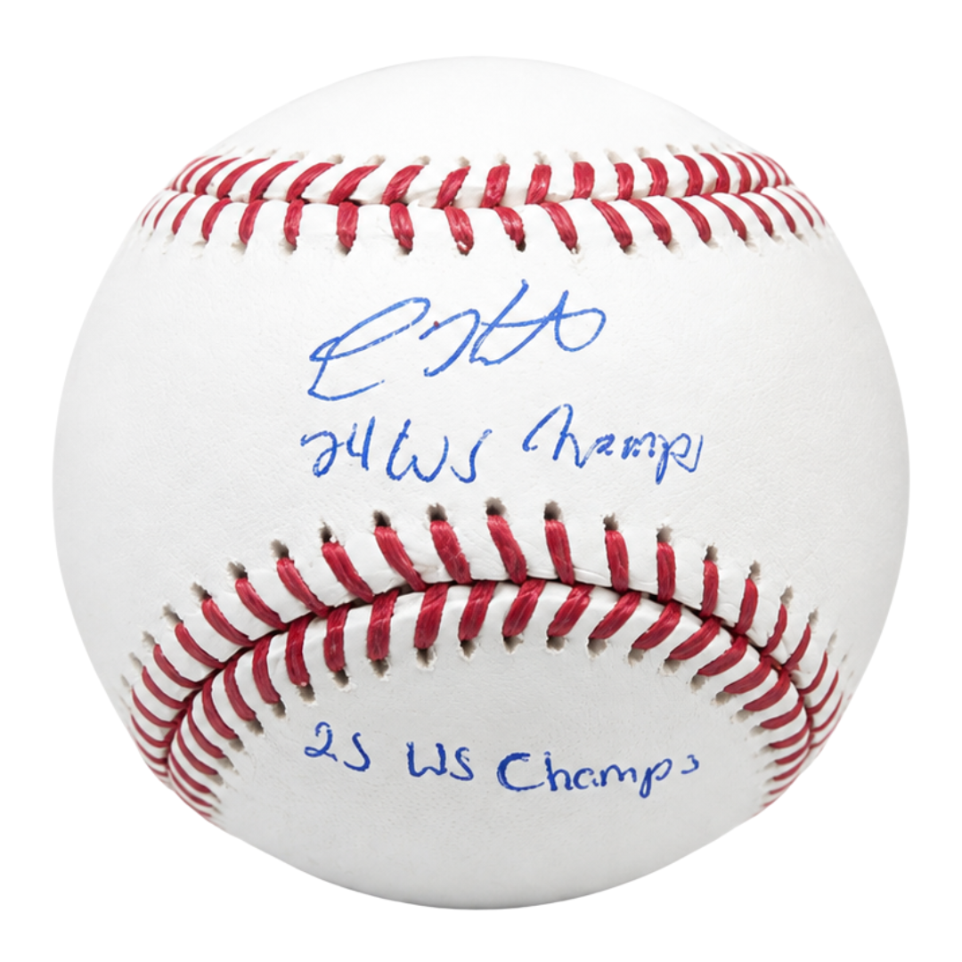 Kike Hernandez Autographed "24 WS Champs & 25 WS Champs" Baseball