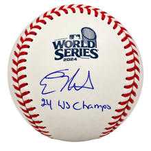 Kiké Hernandez Autographed "24 WS Champs" 2024 WS Logo Baseball