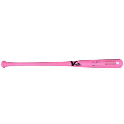 Kike Hernandez Autographed "Happy Mother's Day" Game Model Pink Victus Bat
