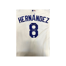Kike Hernandez Autographed "3x WS Champ" White Los Angeles Dodgers Authentic Jersey