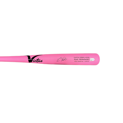 Kike Hernandez Autographed Game Model Pink Victus Bat