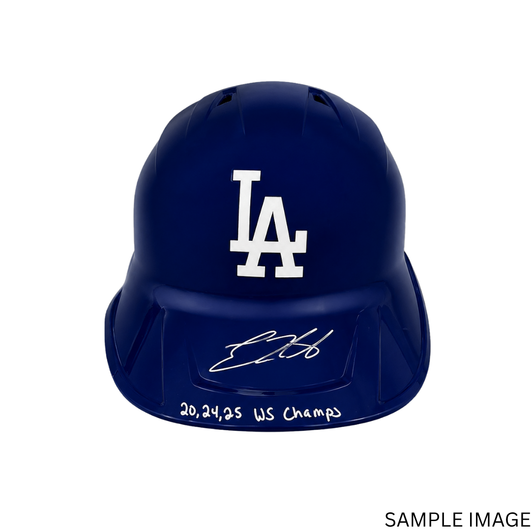 Kike Hernandez Autographed "20,24,25 WS Champs" Los Angeles Dodgers Batting Helmet