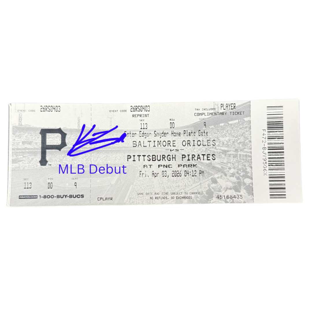 Konnor Griffin Autographed "MLB Debut" MLB Debut Ticket Stub (PRESALE)