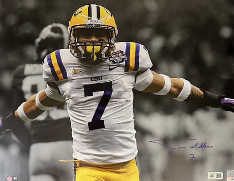 Tyrann Mathieu Autographed 16x20 - LSU Spotlight Incomplete