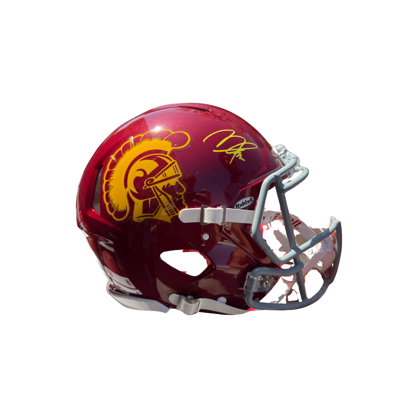 Makai Lemon Autographed Maroon USC Authentic Football Helmet