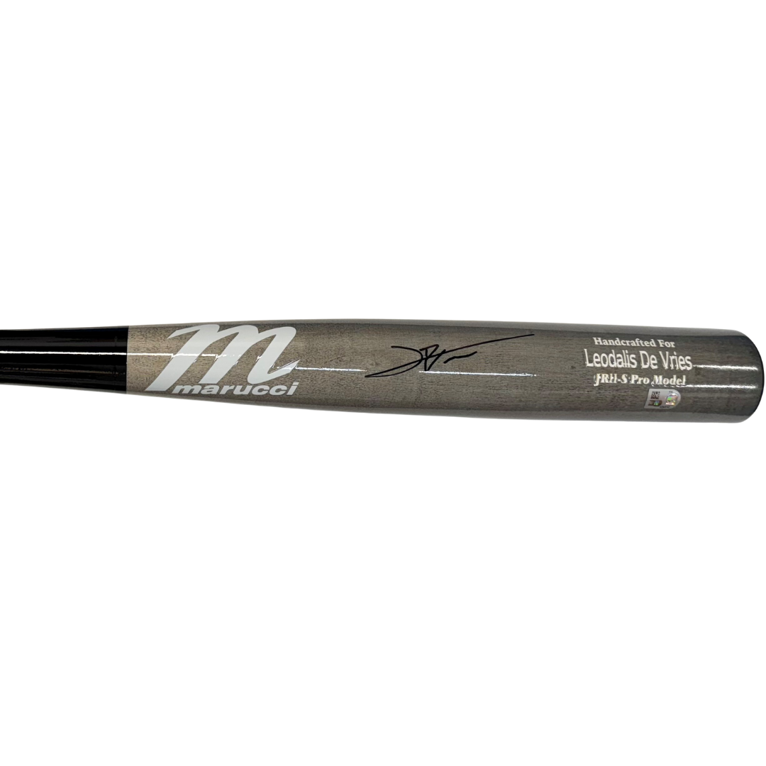 Leo De Vries Autographed Game Model Marucci Bat