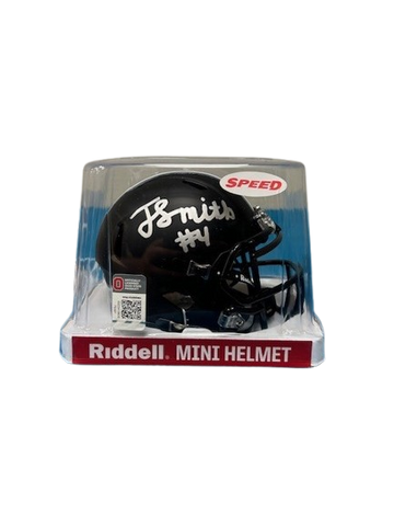 Jeremiah Smith Autographed Black Ohio State Mini Helmet