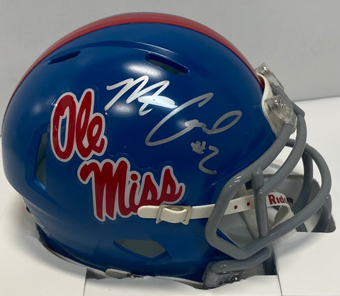 Matt Corral Autographed Ole Miss Speed Mini Football Helmet
