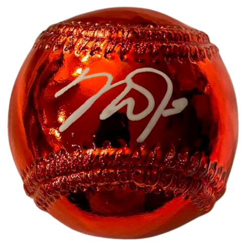 Mike Trout Autographed Red Chrome Baseball