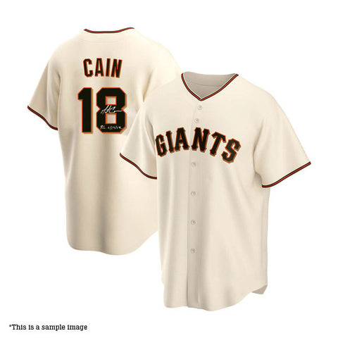 Matt Cain Autographed "PG 6/13/12" Cream Giants Replica Jersey