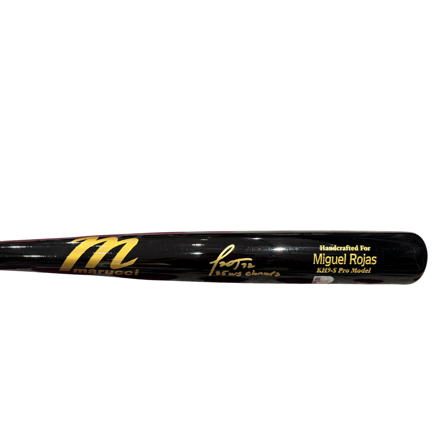 Miguel Rojas Autographed "25 WS CHAMPS" Game Model Bat