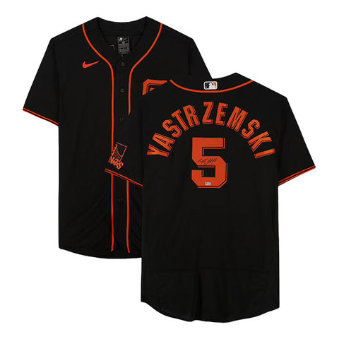 Mike Yastrzemski Autographed Giants Black Nike Authentic Jersey