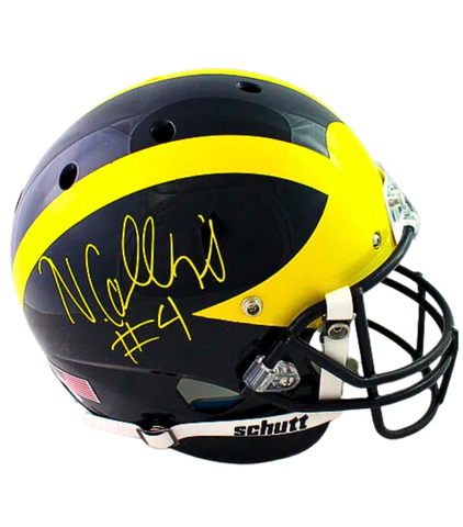 Nico Collins Autographed Michigan Full-Size Replica Helmet