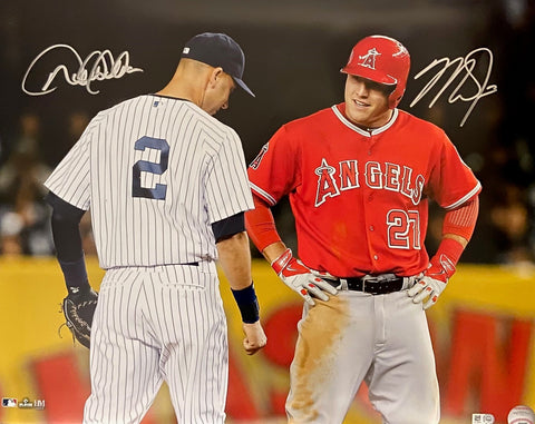 Mike Trout & Derek Jeter Dual Autographed 16x20