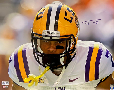 Tyrann Mathieu Autographed 16x20 - LSU Close Up