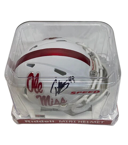 Patrick Willis Autographed Ole Miss White Mini Football Helmet