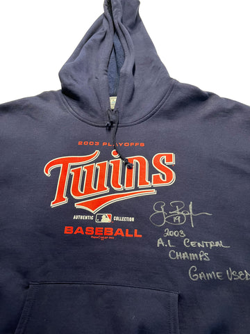 Grant Balfour Autographed 2003 Playoffs Twins Hoodie - Player's Closet Project