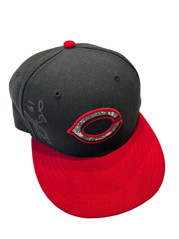 Bronson Arroyo Autographed Game Worn Reds Hat - Player's Closet Project