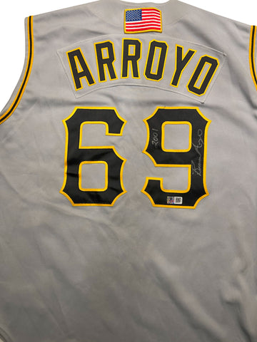 Bronson Arroyo Autographed Authentic Pirates Jersey - Player's Closet Project