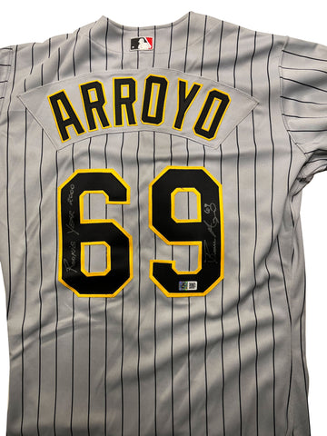 Bronson Arroyo Autographed Authentic Pirates Jersey - Player's Closet Project