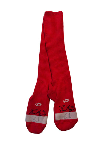 Bronson Arroyo Autographed Game Used Socks - Player's Closet Project