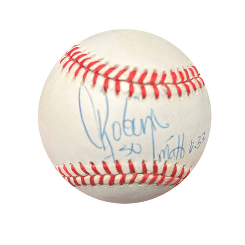 David Robinson Autographed Baseball - Player's Closet Project