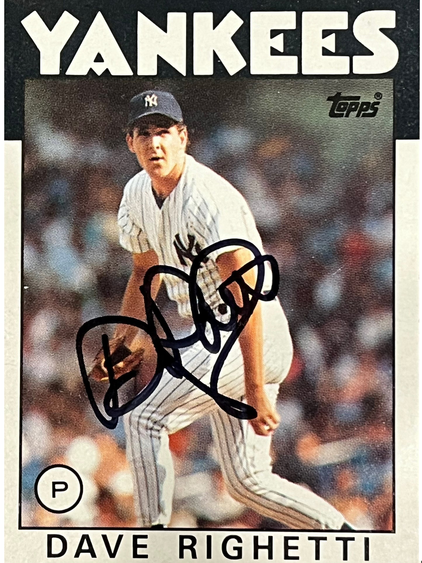 Dave Righetti 1986 Topps Autographed Baseball Card - Player's Closet Project
