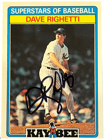 Dave Righetti Kay Bee Toys Autographed Baseball Card - Player's Closet Project