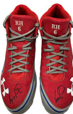 Ryan Howard Autographed Used Under Armor Red/Gray/Blue Cleats - Player's Closet Project